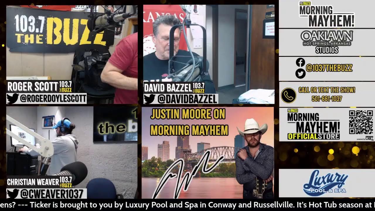 Morning Mayhem with David Bazzel and Roger Scott is LIVE from Oaklawn Hot Springs!