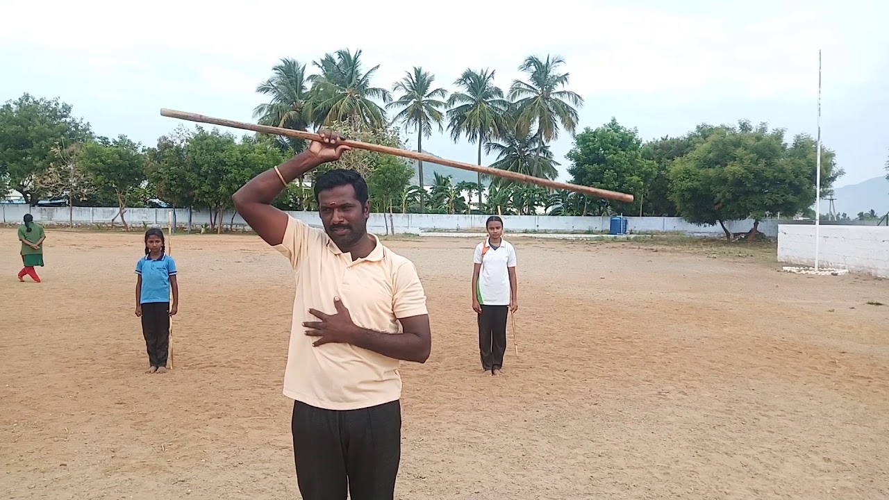 சிலம்பம்-நாளொரு பாடம், தலை வாரல் படம்  (தலைவெட்டு, மண்டசுற்று)