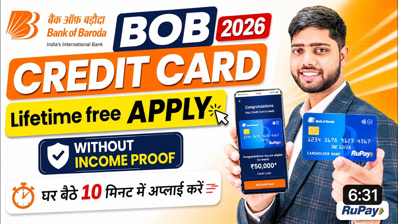 BOB Credit Card Online Apply 2026 | Bank Of Baroda Credit Card | Bank Of Baroda Credit Card Apply