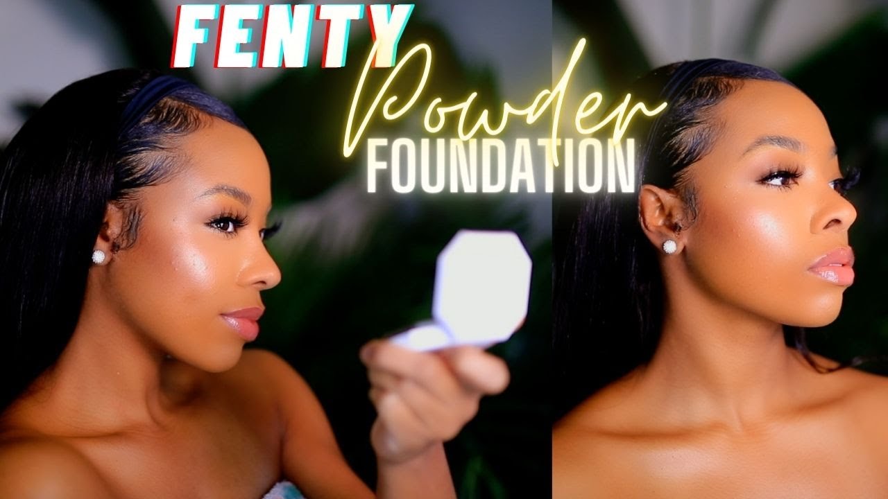 TRYING NEW FENTY BEAUTY PRO FILT'R POWDER FOUNDATION /WINTER POWDER FOUNDATION ROUTINE | Ktura Kay