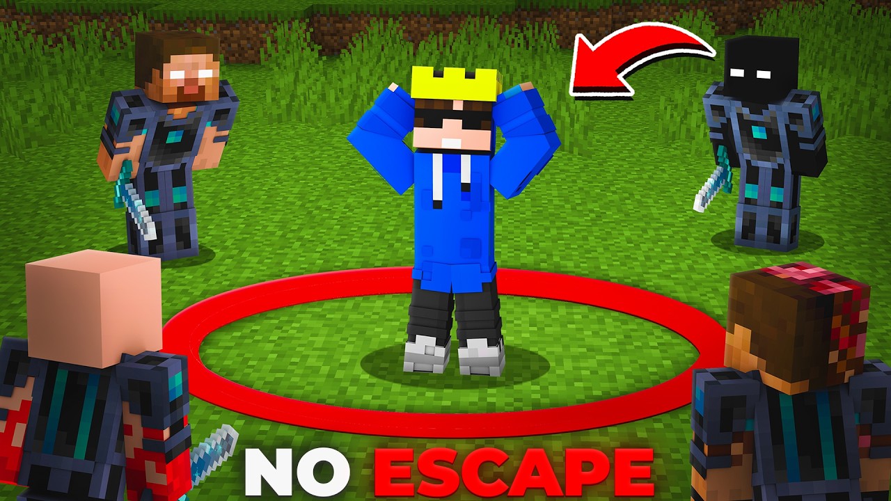 I Trapped In This Red Circle By Scary Entities In Minecraft