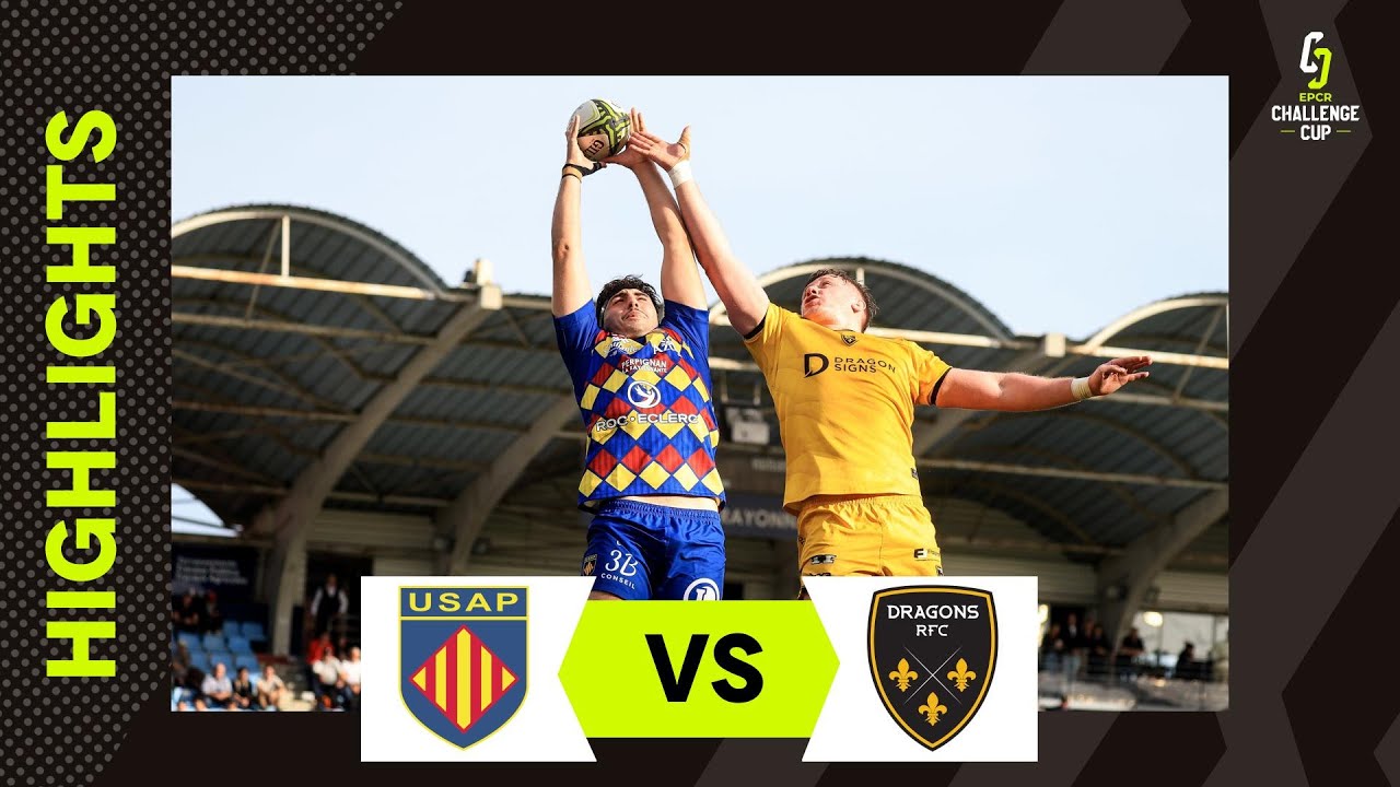 Jefferson Joseph scores a stellar try! | USAP v Dragons RFC | EPCR Challenge Cup Extended Highlights