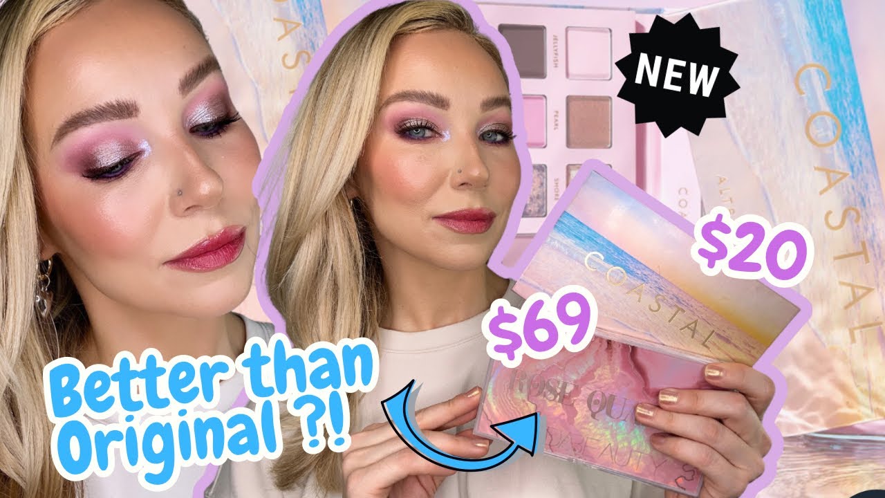 ALTER EGO COASTAL vs. HUDA BEAUTY ROSE QUARTZ palette / 🔥DUPE or NOT? Side by Side Look Application