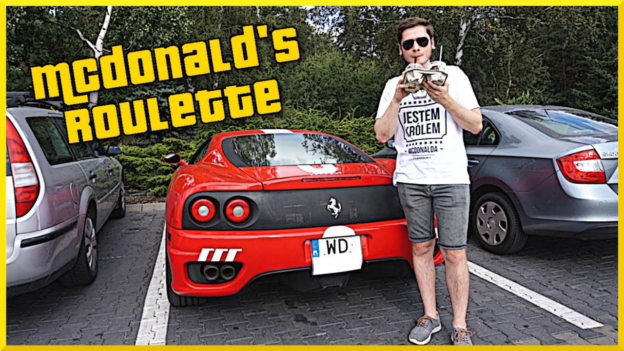 MCDONALD'S ROULETTE CHALLENGE W FERRARI 360 MODENA !!!