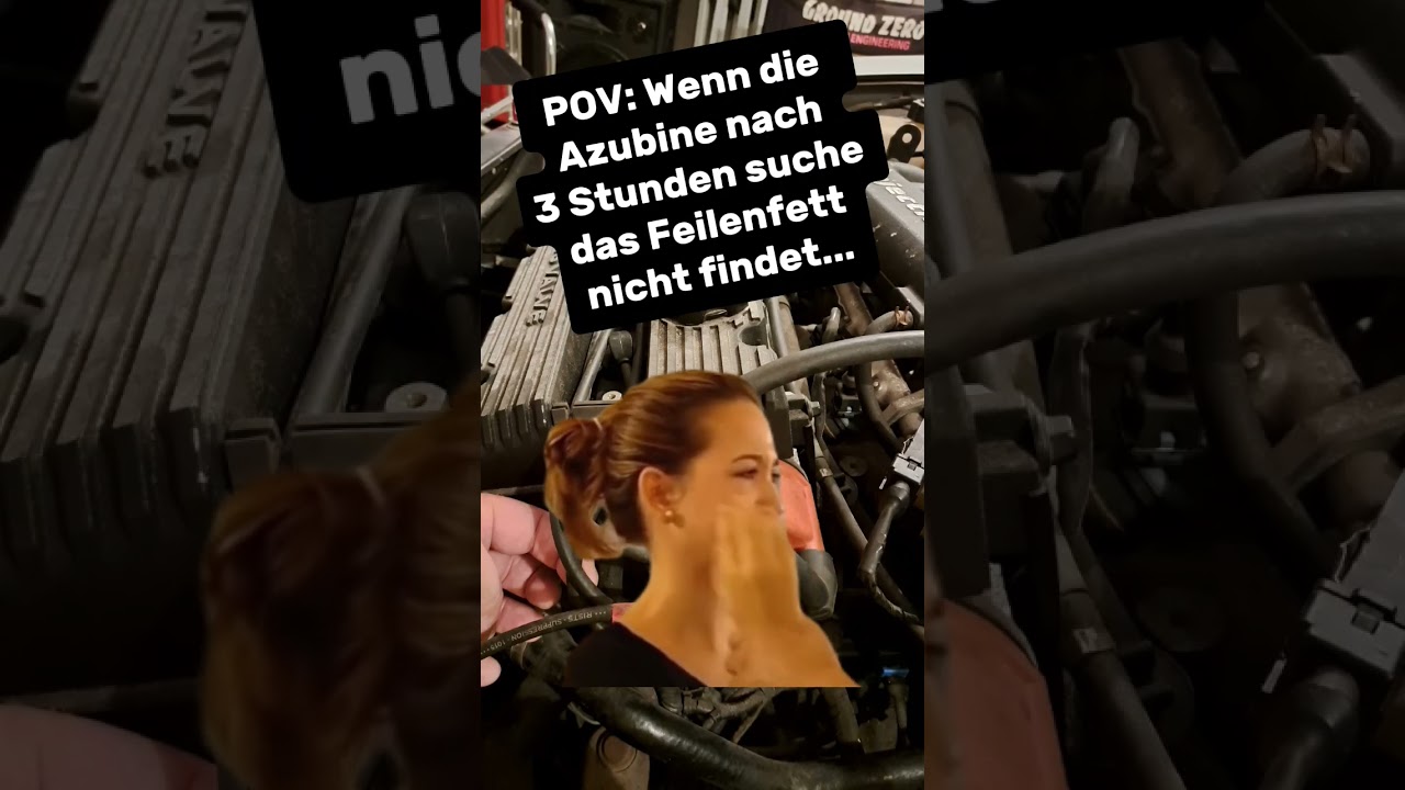 Wenn die Azubine nach 3 Stunden suche das Feilenfett nicht findet #shorts