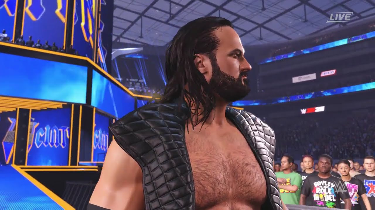 WWE2K25-Roman Reigns vs Cm Punk vs Drew McIntyre l Double Title Match