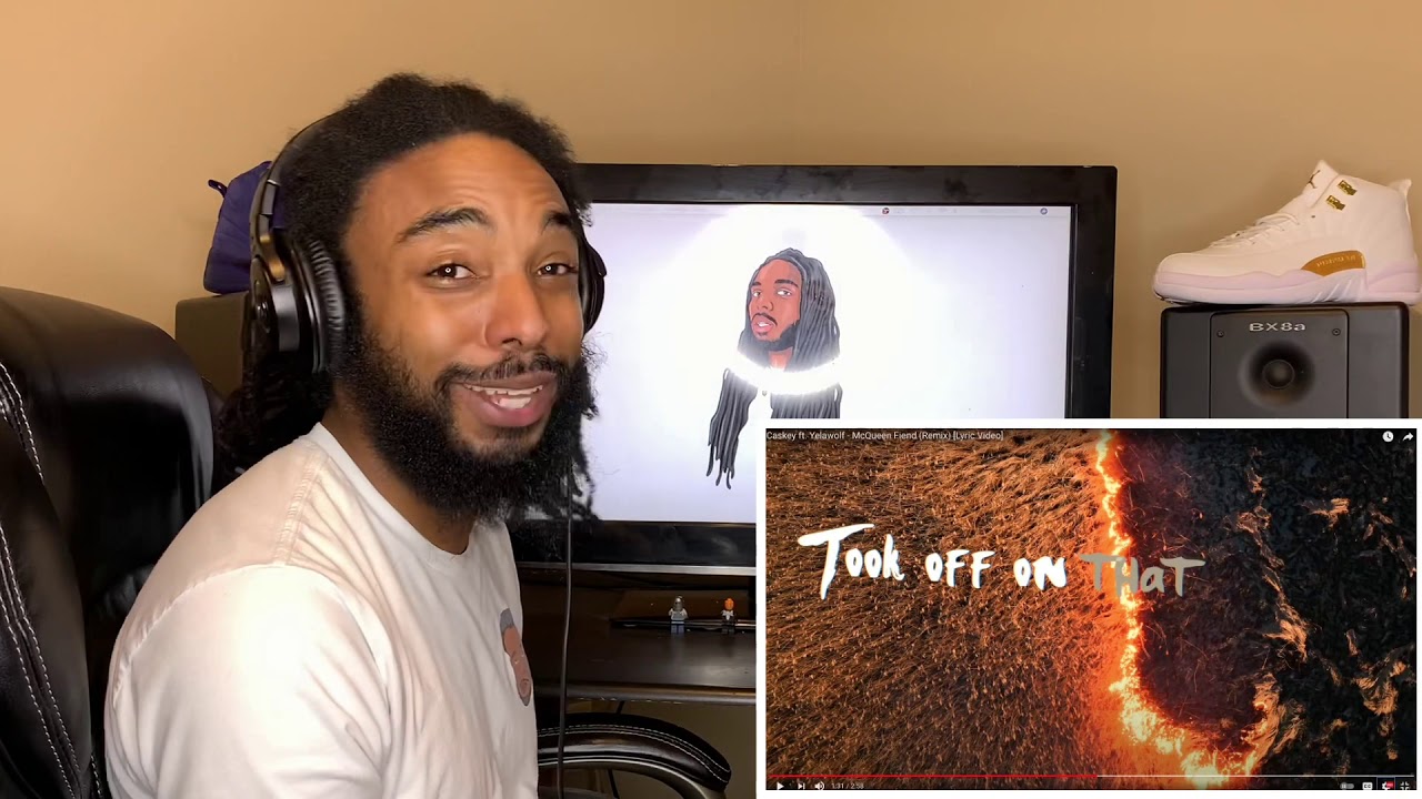 Caskey ft. Yelawolf - McQueen Fiend Remix (Lyric Video) [Reaction]