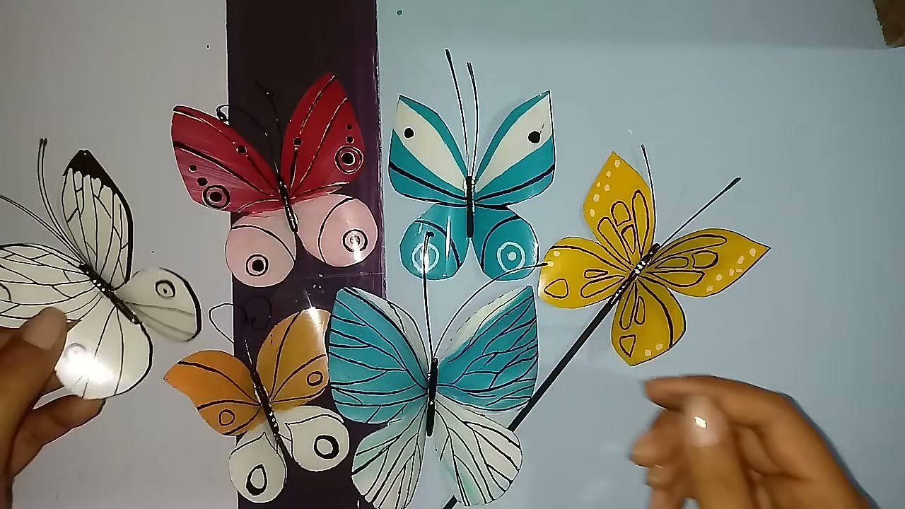 Cómo RECICLAR  botellas plásticas haciendo MARIPOSAS