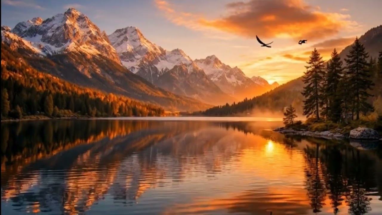 SOUNDLESS - Golden Reflections on the Silent Alpine Lake