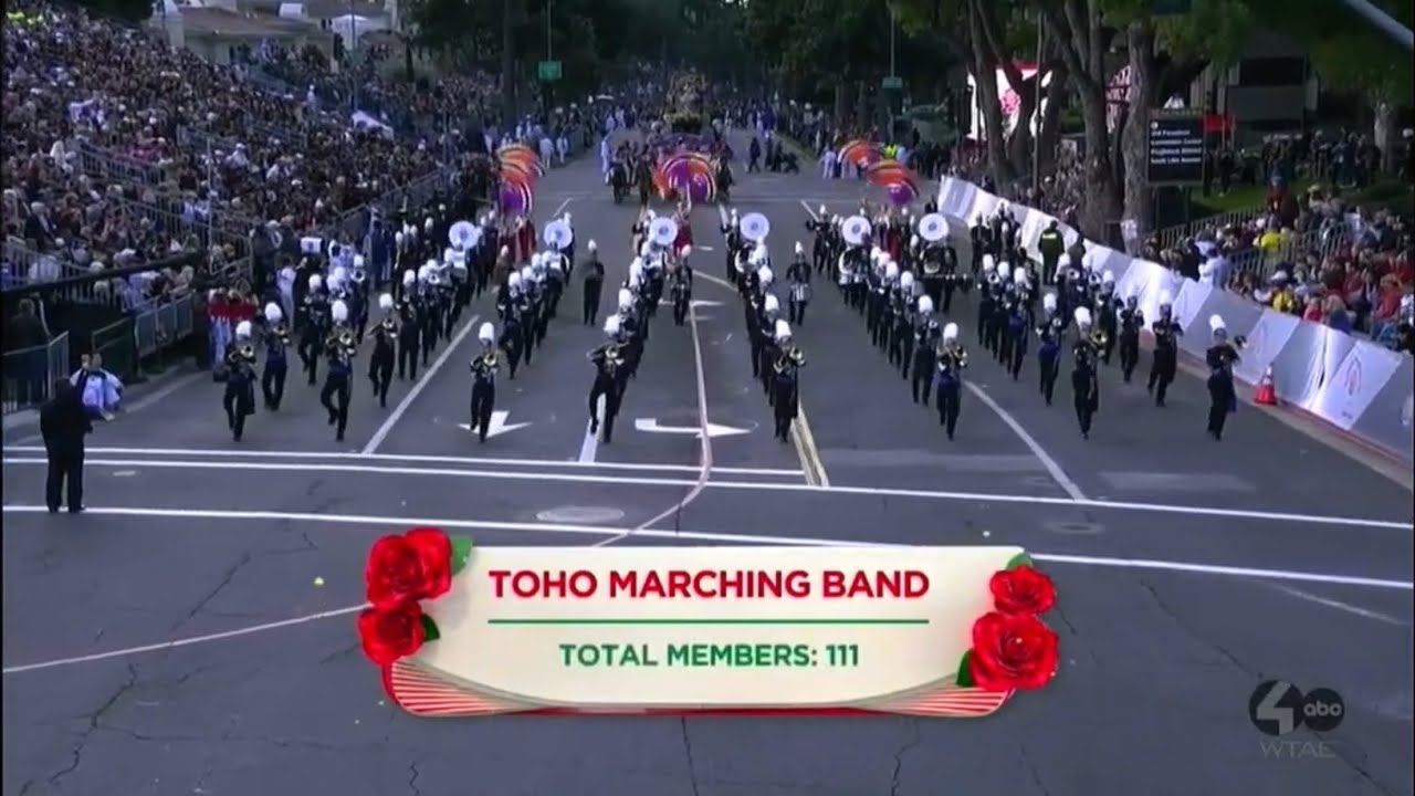 Toho Marching Band Green Band Rose Parade 2024