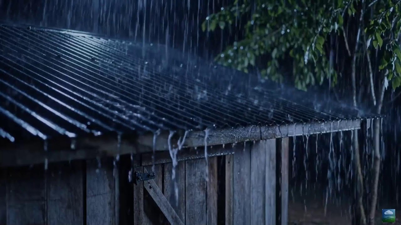 Soothing Night Rain on Rooftops with Soft Thunder | Relaxing ASMR for Deep Rest