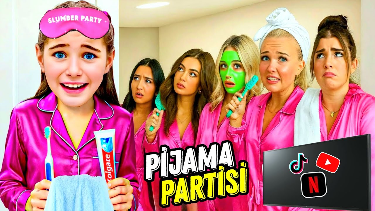 ELİF SİNEM VE KUZENLERİ GECE PİJAMA PARTİSİ YAPTI ‼️