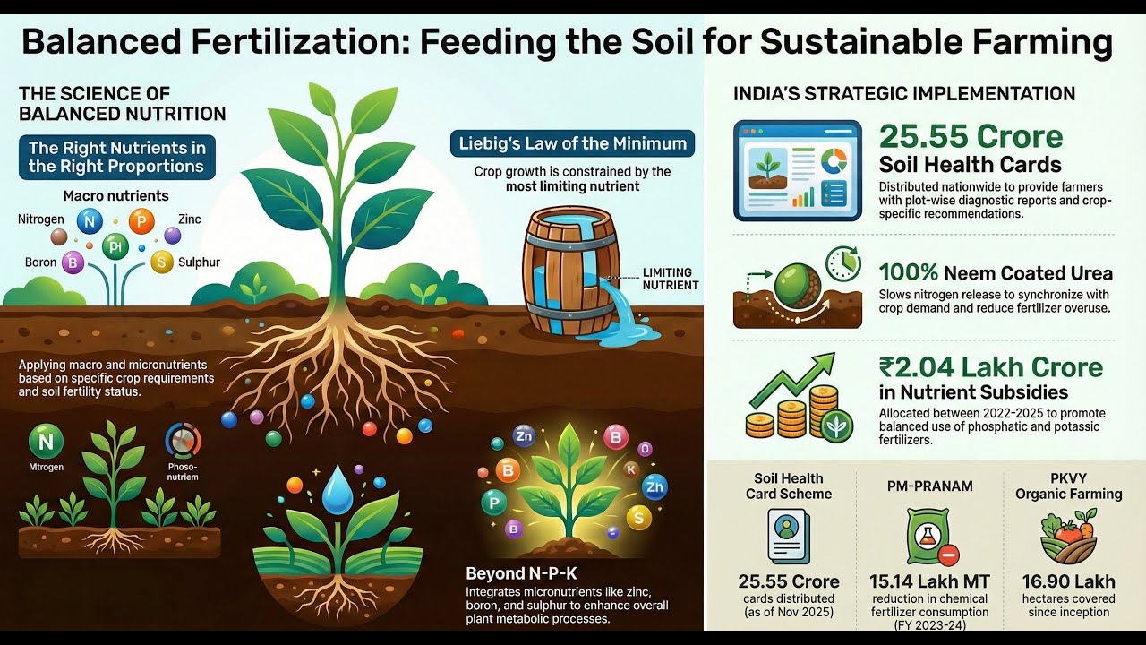 Sustainable Farming using Balanced Fertilizers 2026 PIB