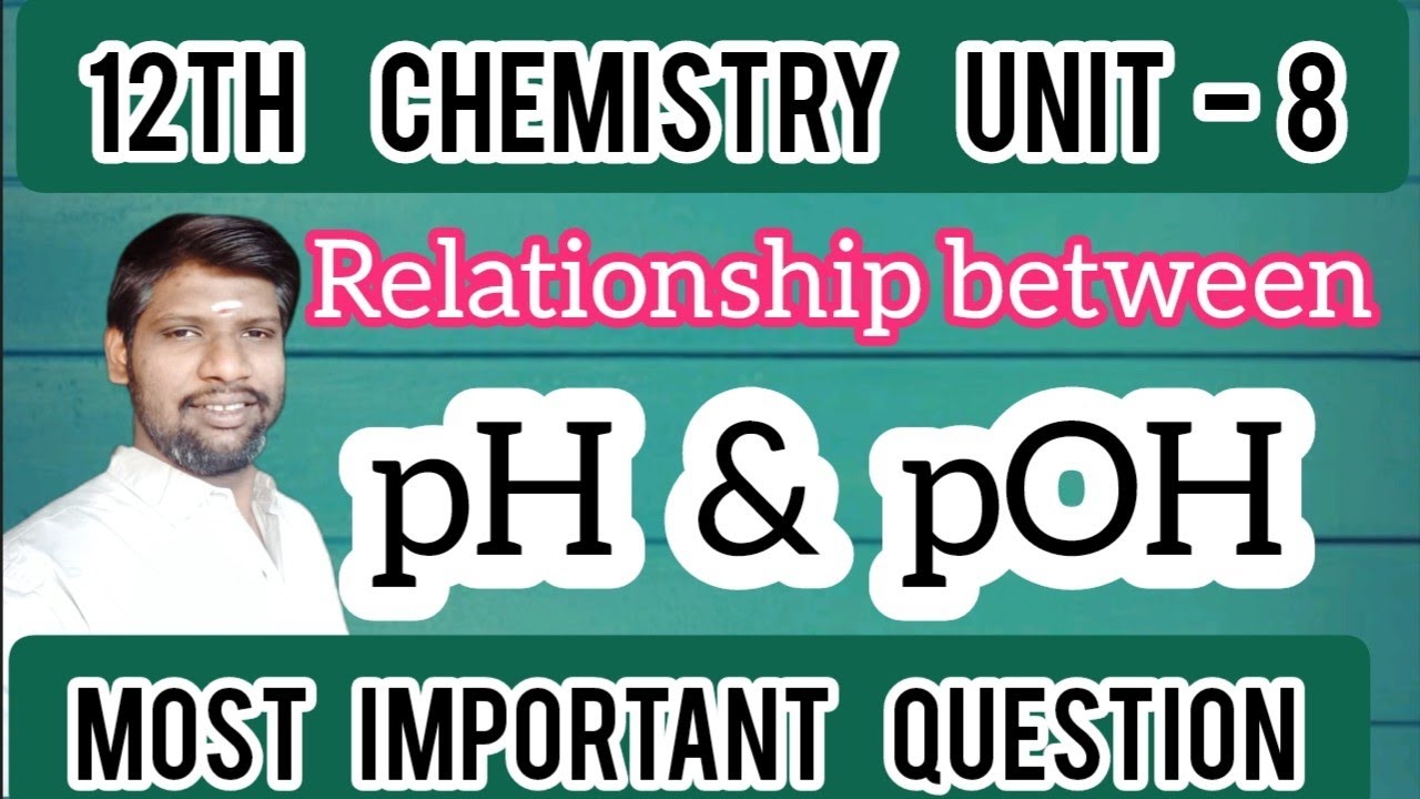 Relationship between PH & POH | 12th Chemistry - Unit - 8 