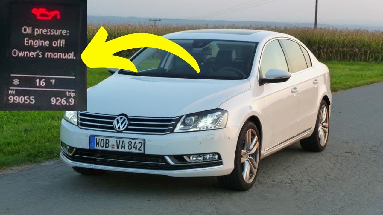 &ldquo;Oil Pressure Engine Off&rdquo; Warning in Volkswagen. Reasons and DIY fixes