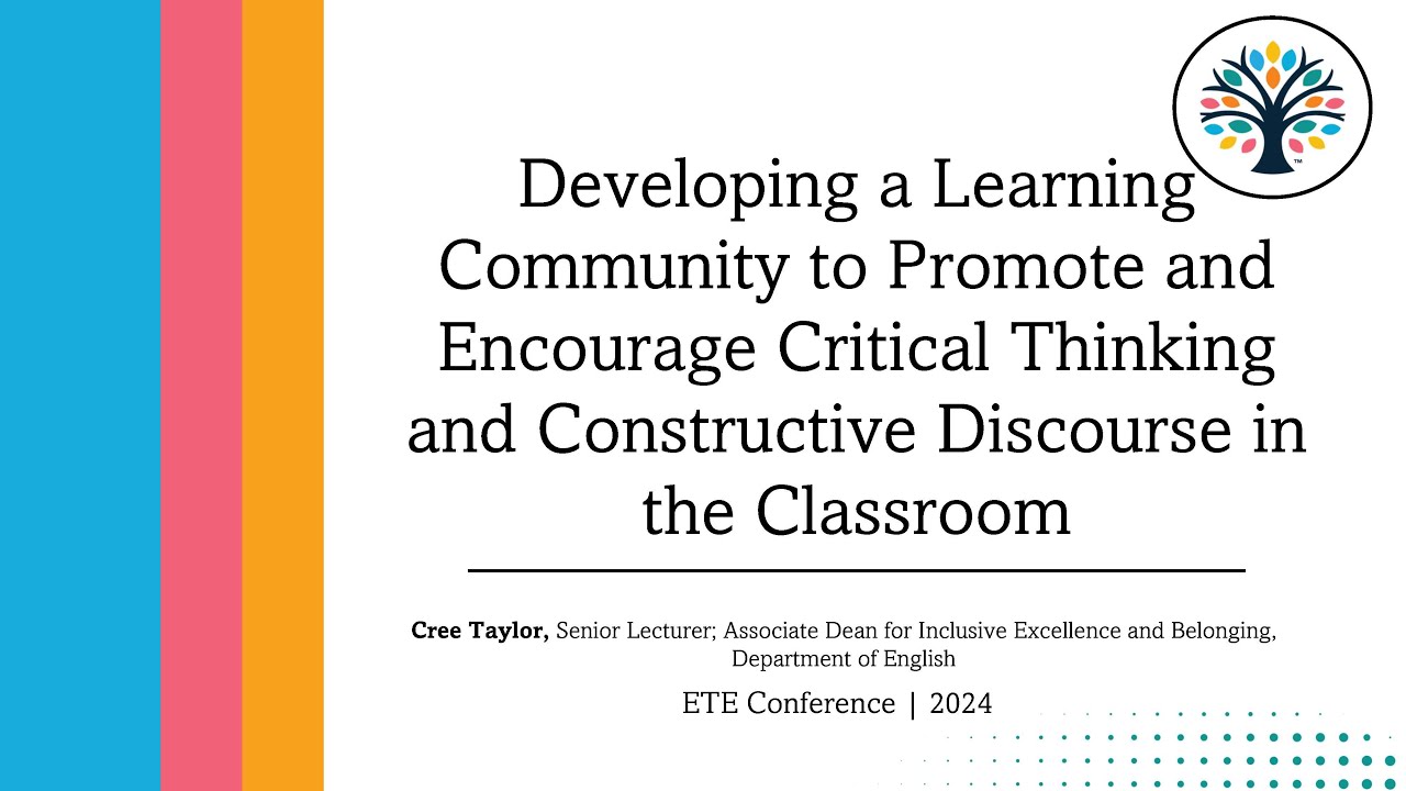 ETE Conf 2024 | Lightning Talk | Developing a Learning Community to Promote & Encourage Critical...