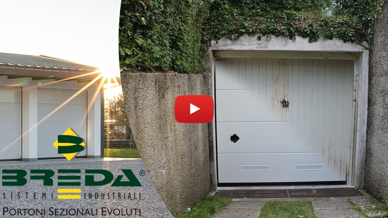 Montaggio portone sezionale Persus Breda scorrimento STO. Installazione con sostituzione in 1 giorno