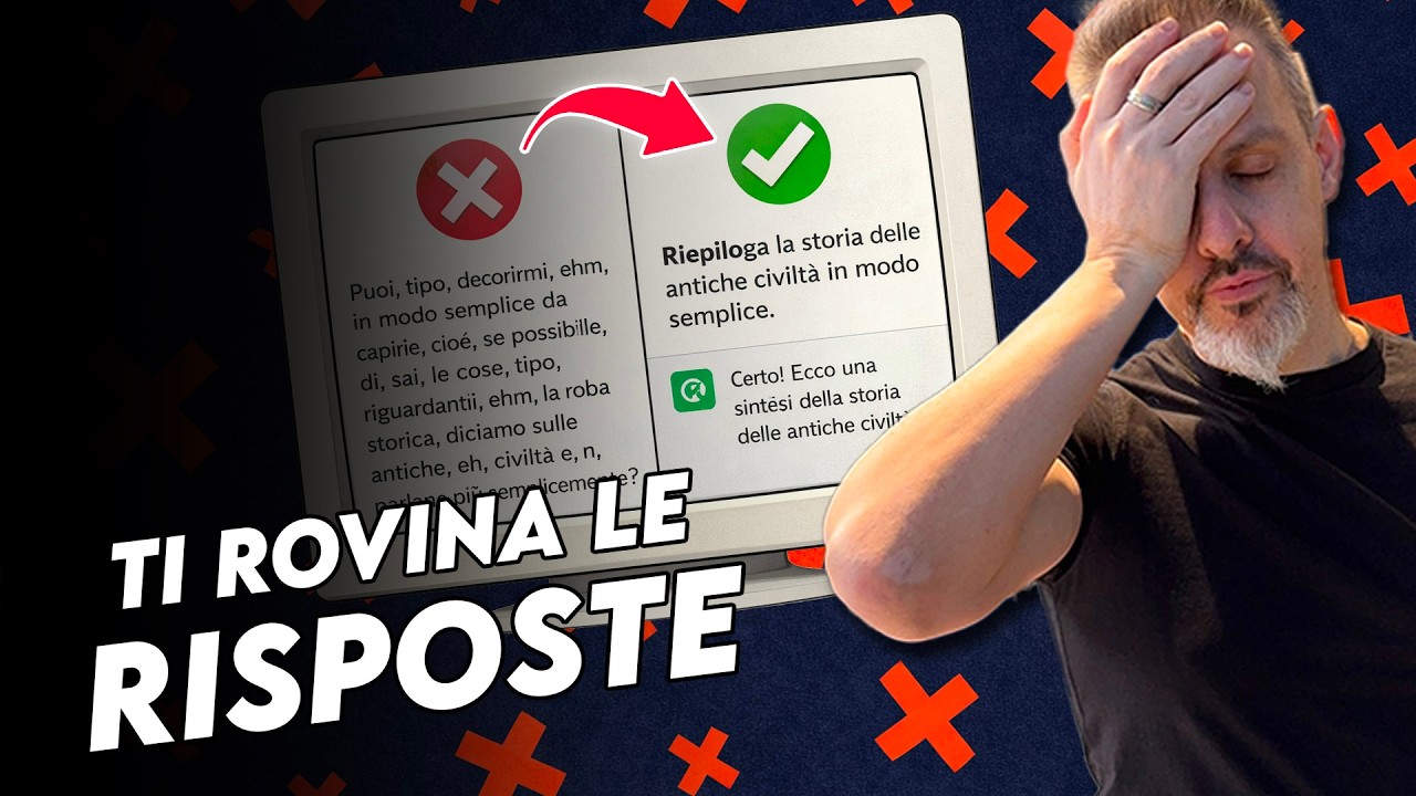 Il 90% di voi sbaglia prompt: le 5 regole d’oro (prompt gratis)