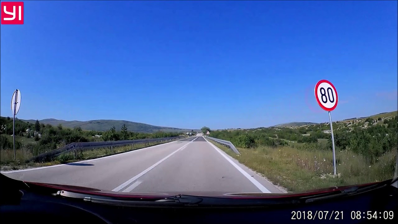 Kupres - Livno /M16/ -  YI dashcam (2x speed)