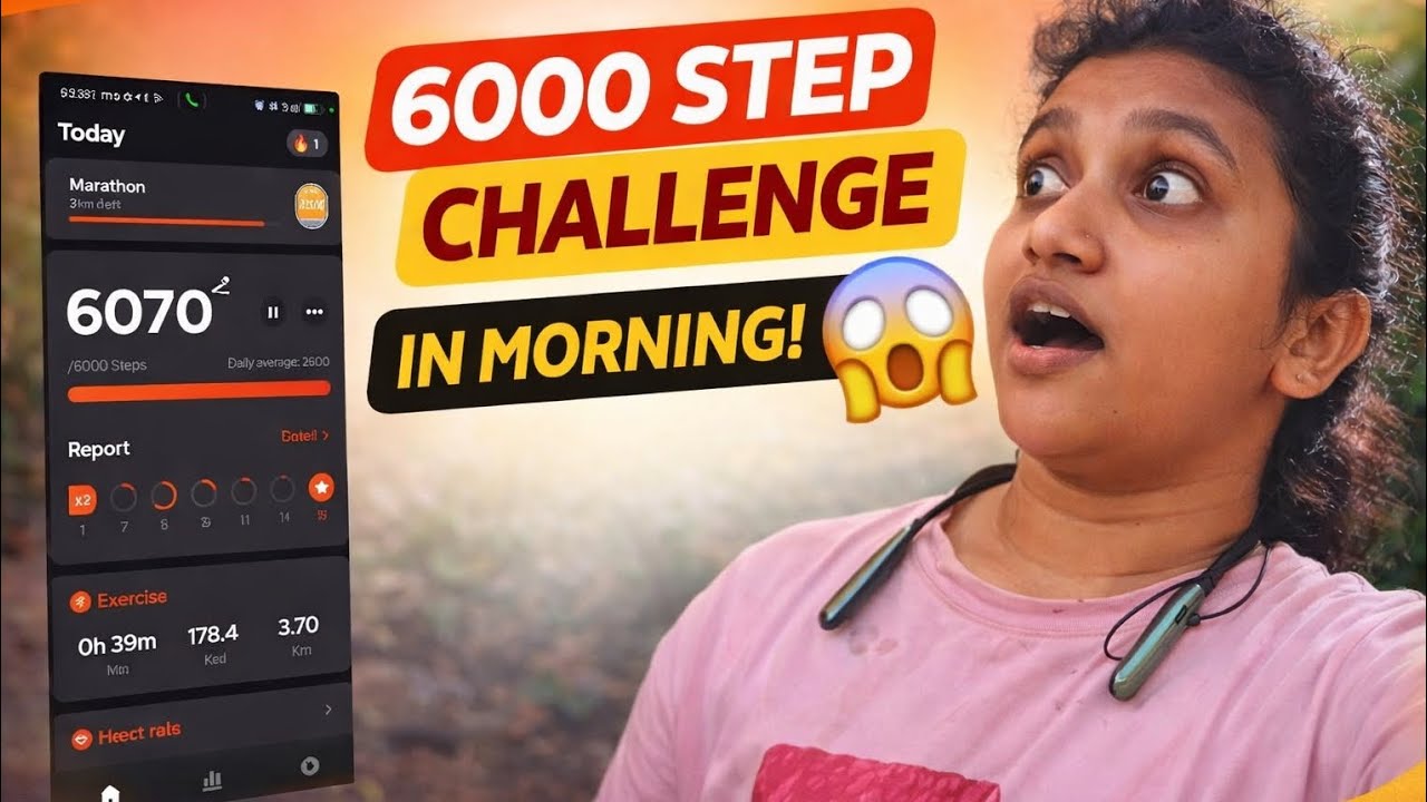 6000 Step Challenge 😱 Subah-Subah Itne Steps?! Shocked Result 😳