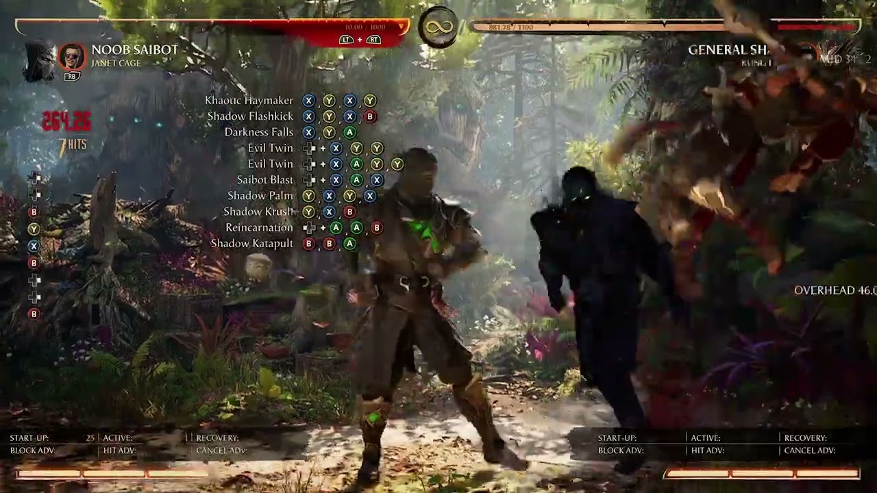 ChecXmate FGC - 47% METERLESS Noob Saibot corner combo with Ghostball  #mk1 #mortalkombat1