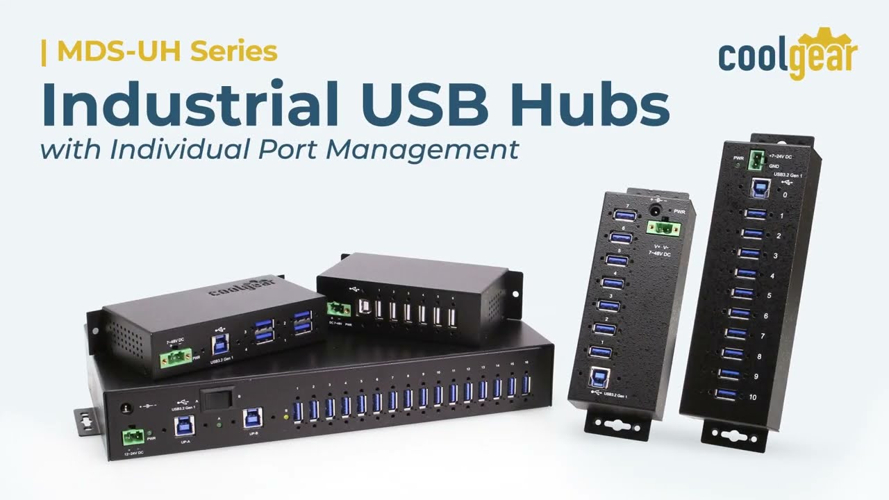 Coolgear MDS-UH Industrial USB Hubs with Individual Port Control | Product Series Highlight