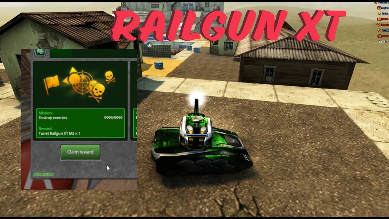 PRO TANKI ONLINE - RAILGUN XT M3 - 9999 KILLS  COMPLETED MISSION.!!