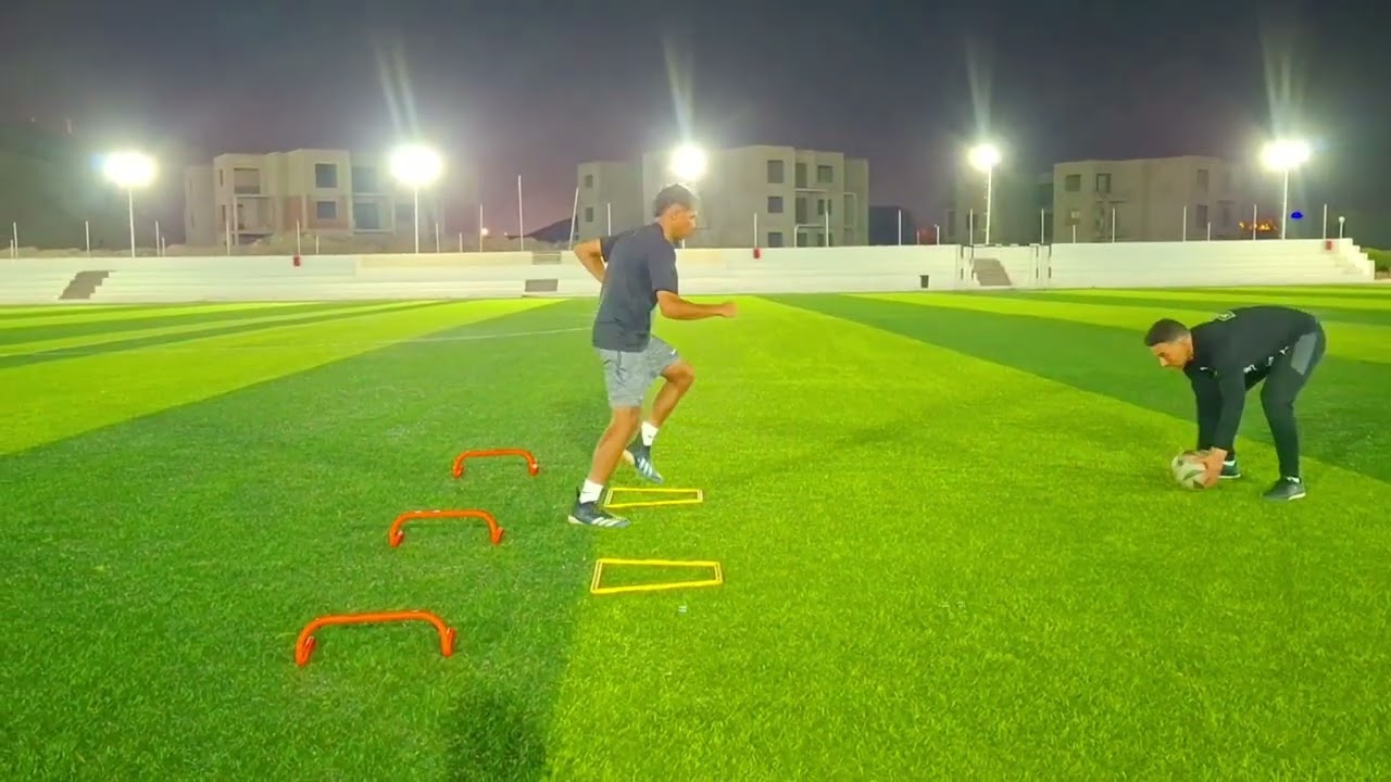 Soccer training for developing dribbling and ball control with agility and coordination drills 
