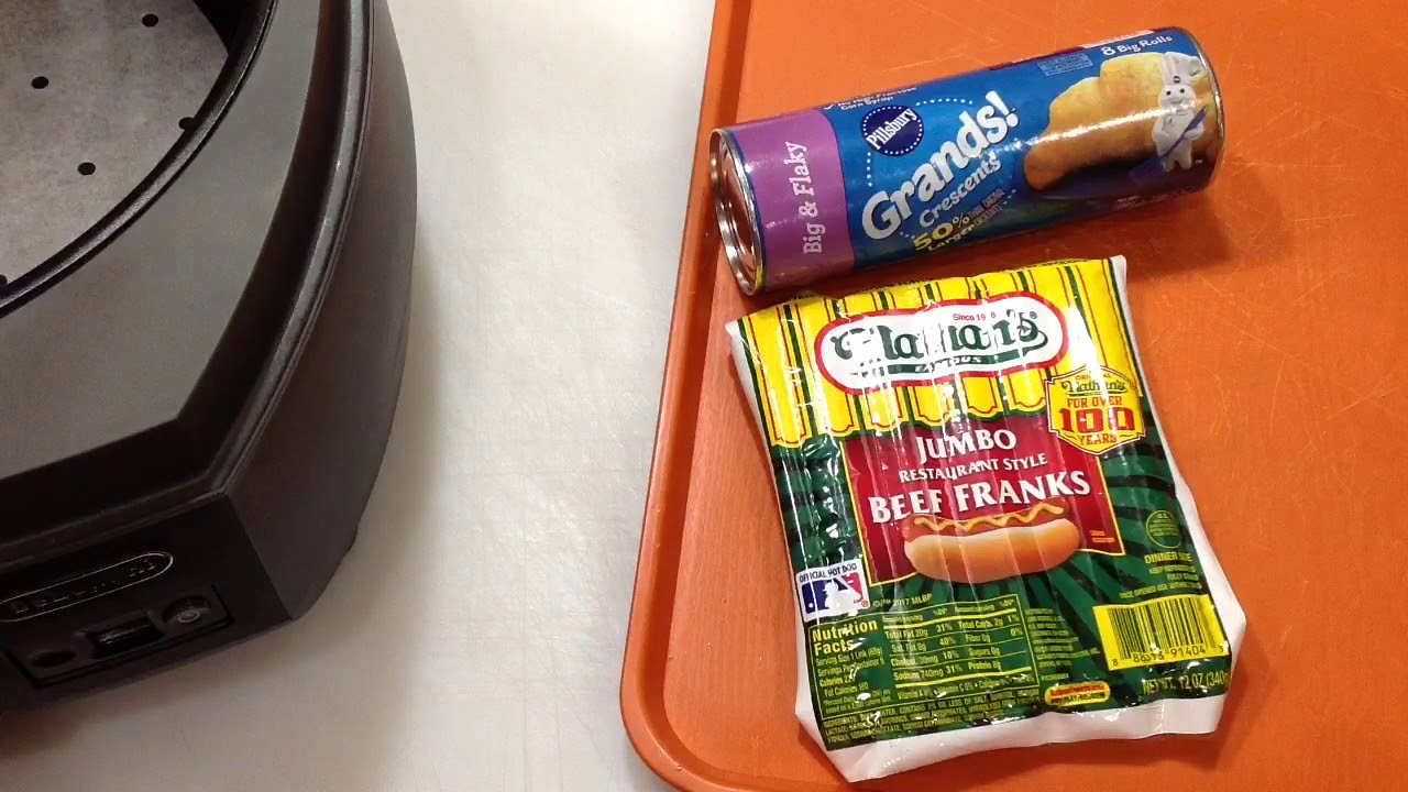 Hot Diggity Hot Dog Crescent Rollups on the Air Fryer!