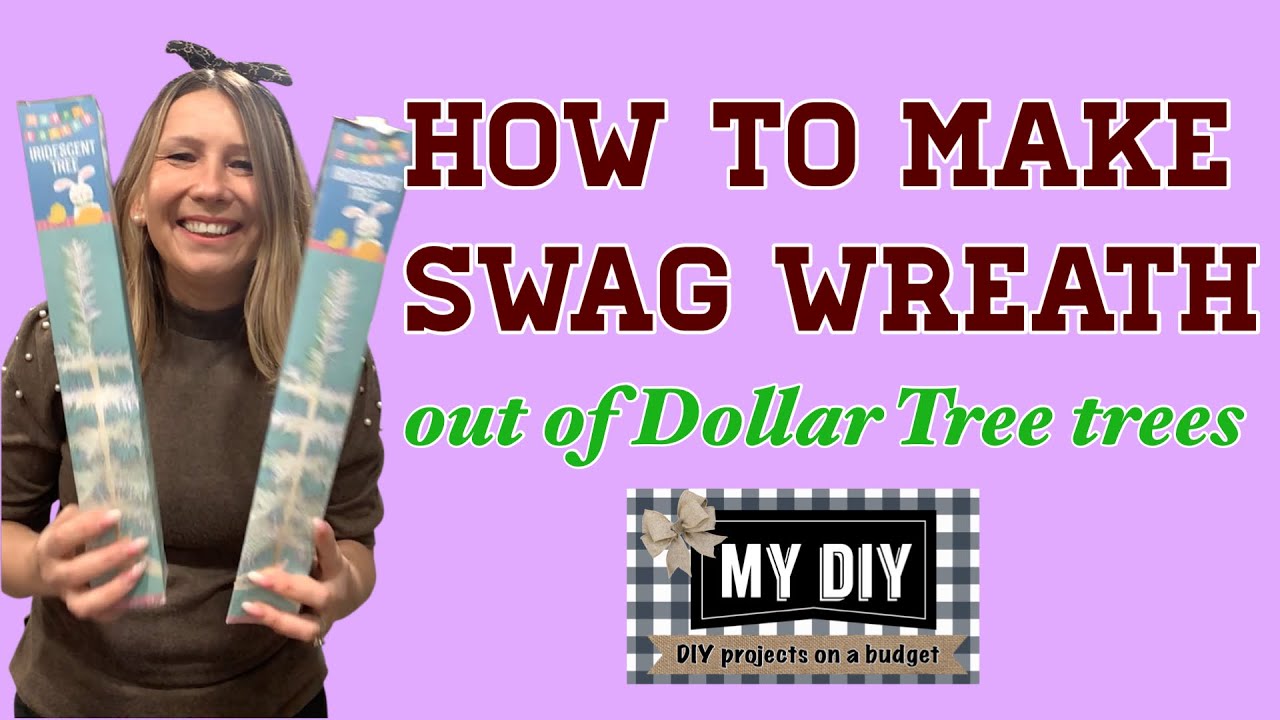 HOW TO MAKE A SWAG WREATH | DOLLAR TREE EASTER WREATH DIY | SWEETS WREATH!
