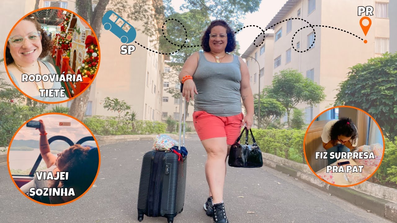 Viajando de ônibus SOZINHA para CURITIBA pela PRIMEIRA VEZ + fiz surpresa para a @patriciapamplona 💙