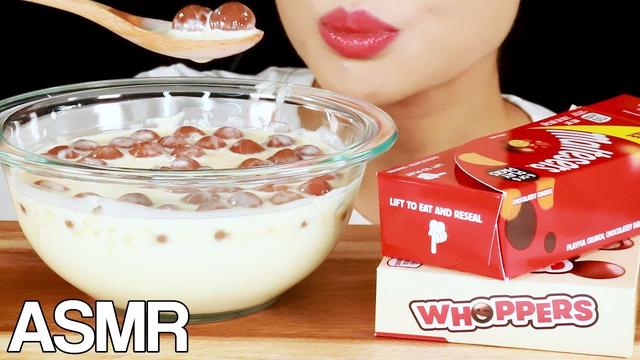 ASMR MALTESERS with WARM HEAVY CREAM EATING SOUNDS MUKBANG