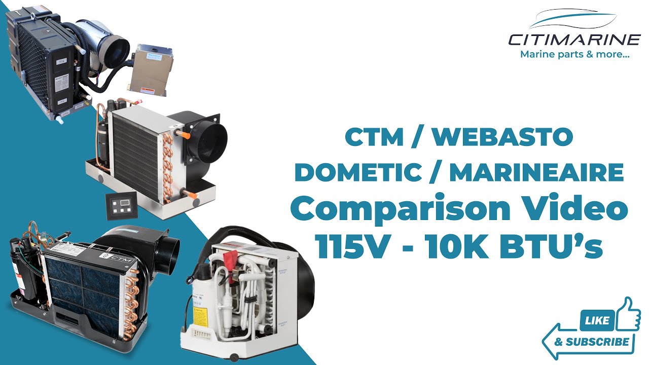 Top 4 Marine Air Conditioners | CTM, Webasto, Dometic, MarineAire | 115V 10,000 BTU Comparison!