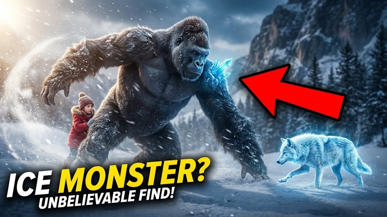 Frozen Clash: Ice Wolf vs Gorilla