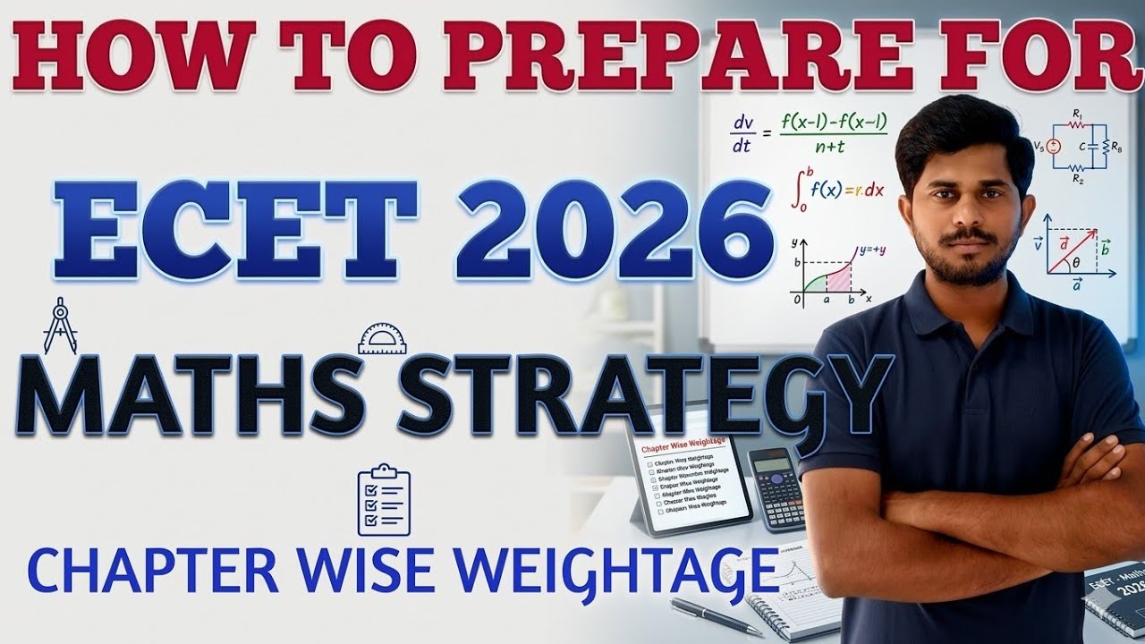 ECET-2026 MATHS STRATEGY/chapter wise weightage /integrated rank/AP&TG/@naveenreddyMATH 