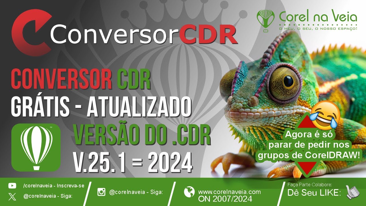 Conversor de CDR On LINE Converte do CorelDRAW 2024 FREE Atualização de 2024