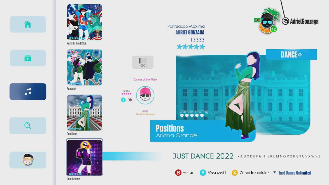 Just Dance 2022: Complete Menu (Song List, Experience Mode, VS Mode) FANMADE