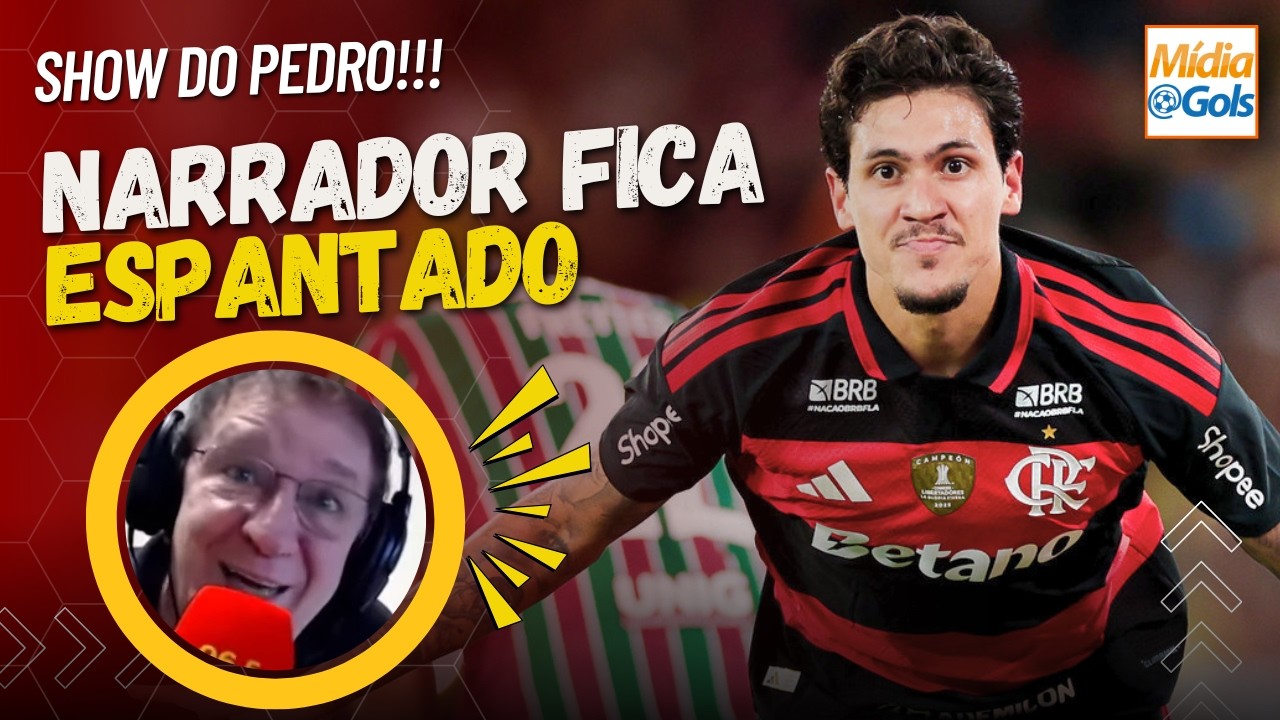 OLHA S&Oacute;! Narrador DIZ ESSAS COISAS nos gols do PEDRO - Flamengo 2 x 1 Fluminense