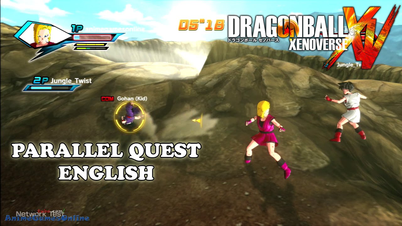 Dragon Ball Xenoverse English Beta Complete Parallel Quest Gameplay with Scouter Use!