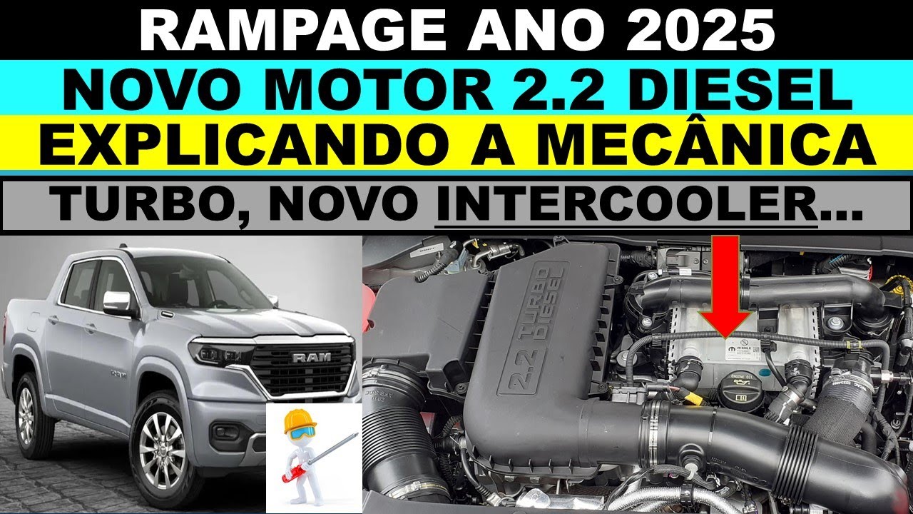 Rampage 2.2 diesel multijet novo motor, explicando a parte mecânica, turbo. Nova Rampage ano 2025
