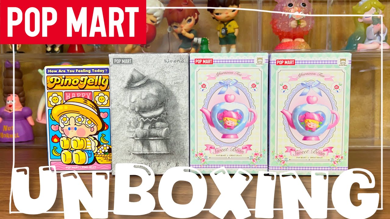 【POPMART】声ありUnboxing🫨Pino Jelly & hirono & Sweet Bean🩵ランダム開封！