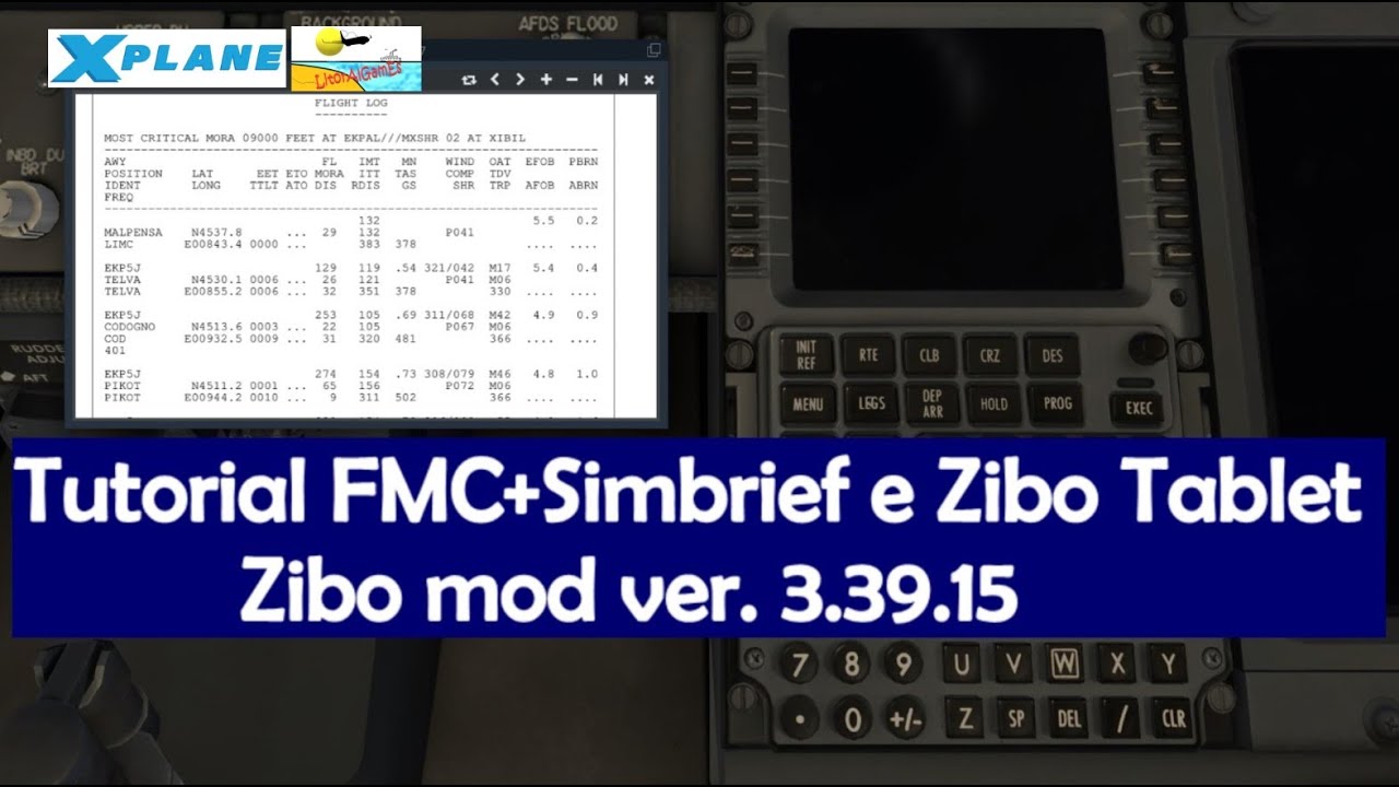 Simbrief e FMC Zibo mod 3.39.15 -- X Plane 11 ITA