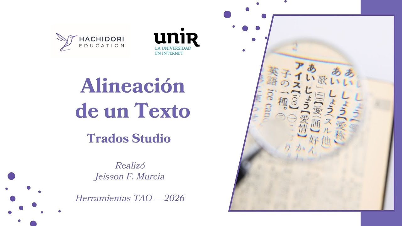 Alineación de Textos con Trados Studio