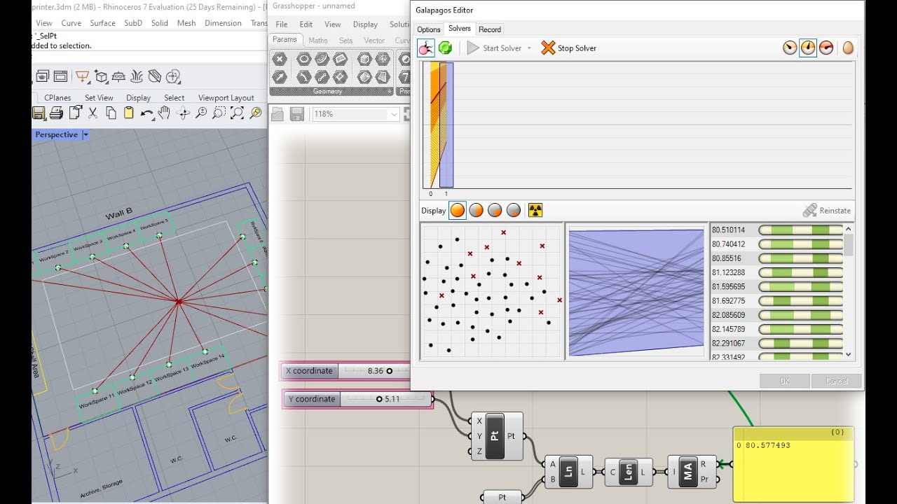Design Optimization, Galapagos, Grasshopper 1