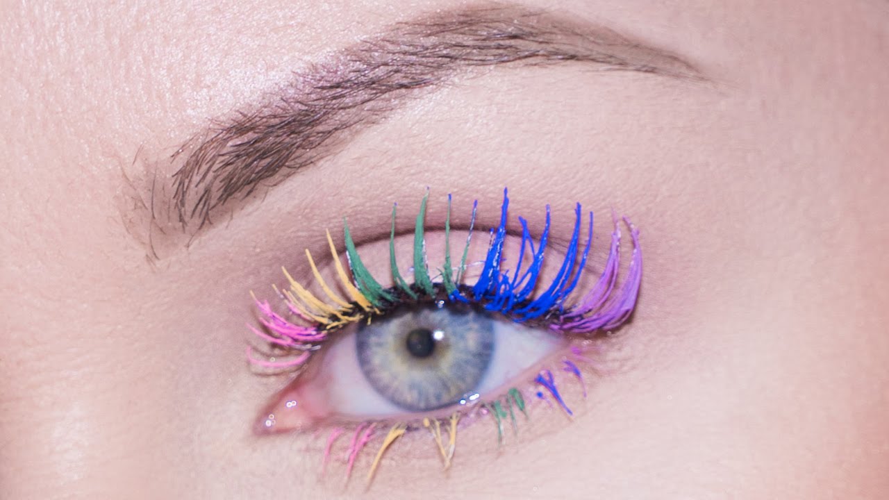 DIY Rainbow Eyelashes - NYX Cosmetics | KristenLeanneStyle