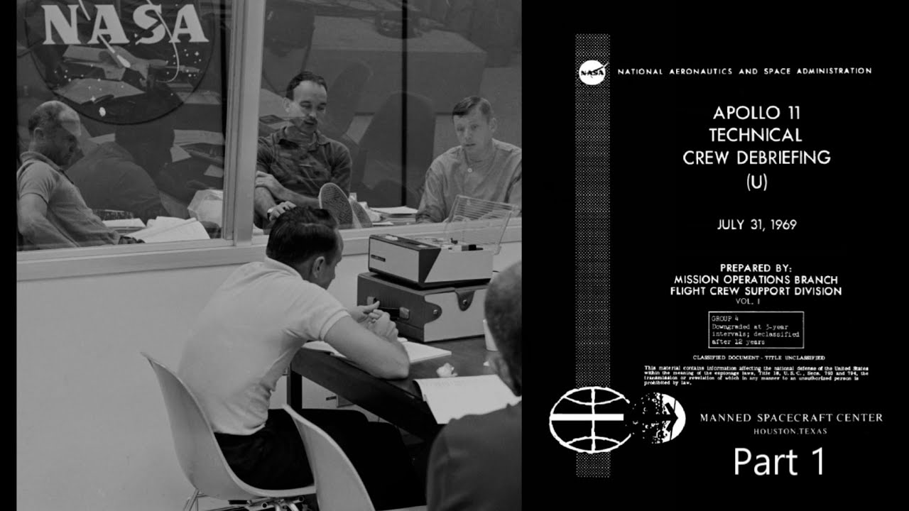 Apollo 11 Technical Debrief - Tape 1 - Countdown - Launch - TLI