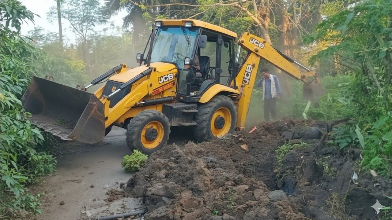 operator's risk life ...JCB 3DX working 💪 #jcb #jcbjcb