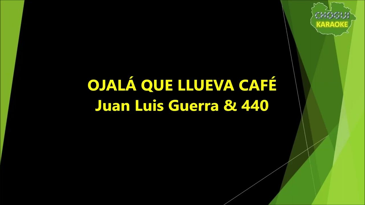 Juan Luis Guerra - Ojalá que llueva café (Karaoke/Pista)