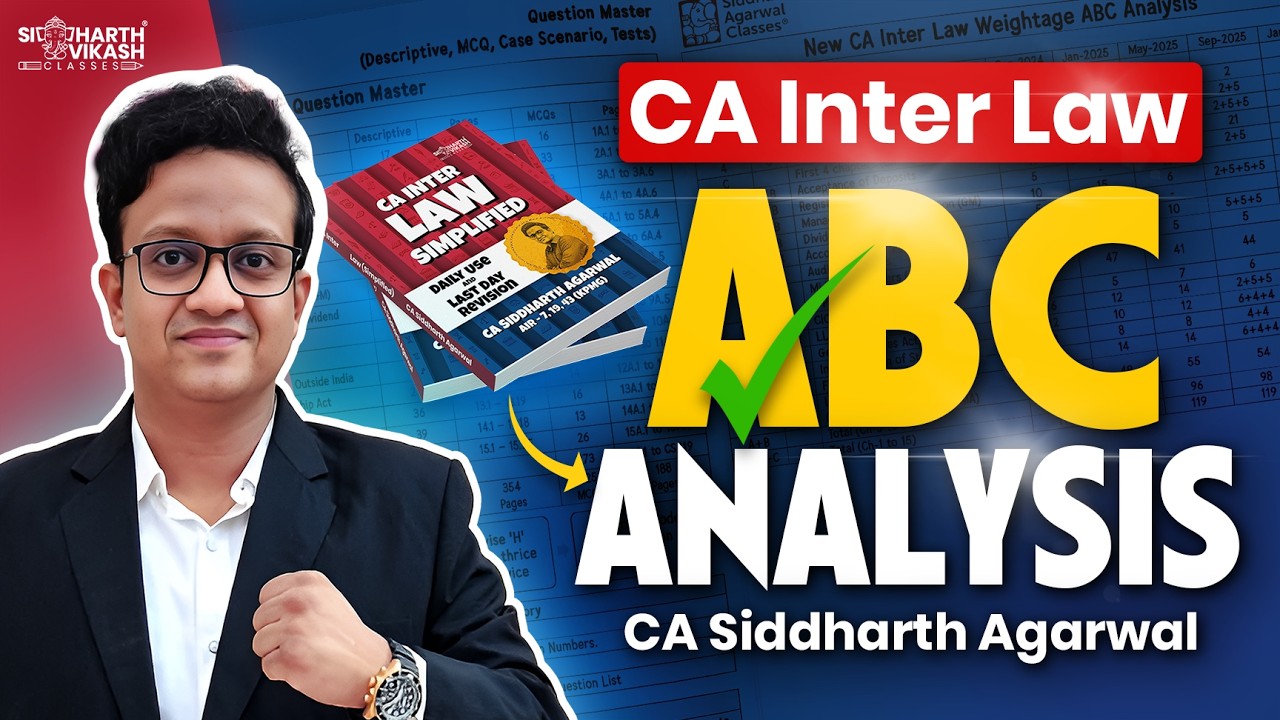 CA Inter Law ABC Analysis | Last 5 attempts | CA Siddharth Agarwal