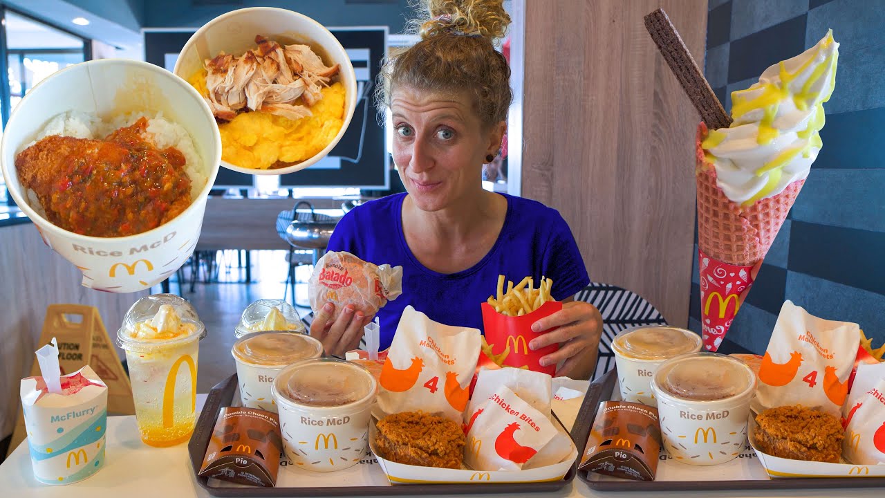 SPICY Indonesian Food at McDonalds in Indonesia - MCDONALD’S AROUND THE WORLD - INDONESIAN FOOD TOUR